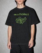 Breaking Prod on a friday Premium Shirt — Black Model Zoom Hero