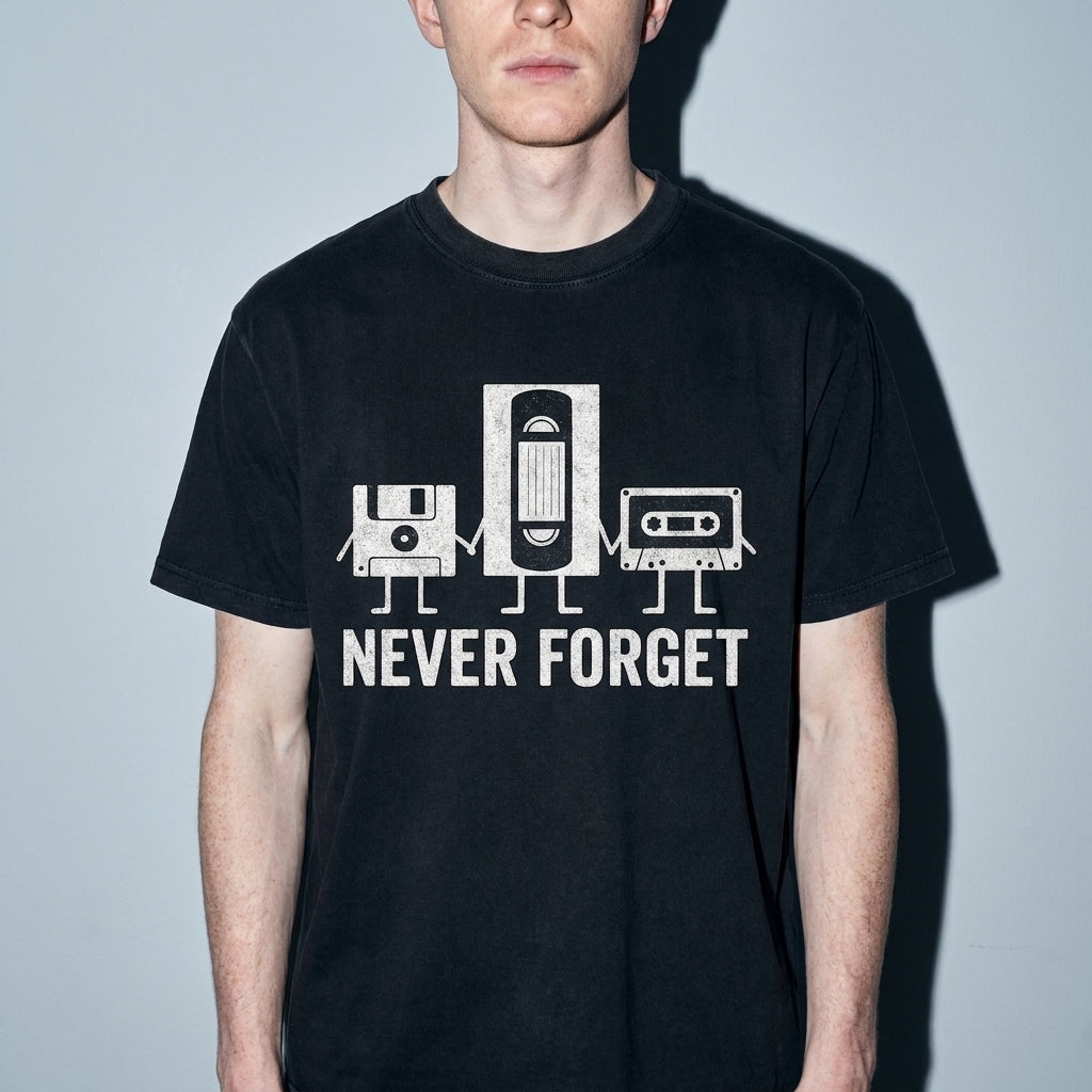 never forget Premium Shirt — Black Model Zoom Hero