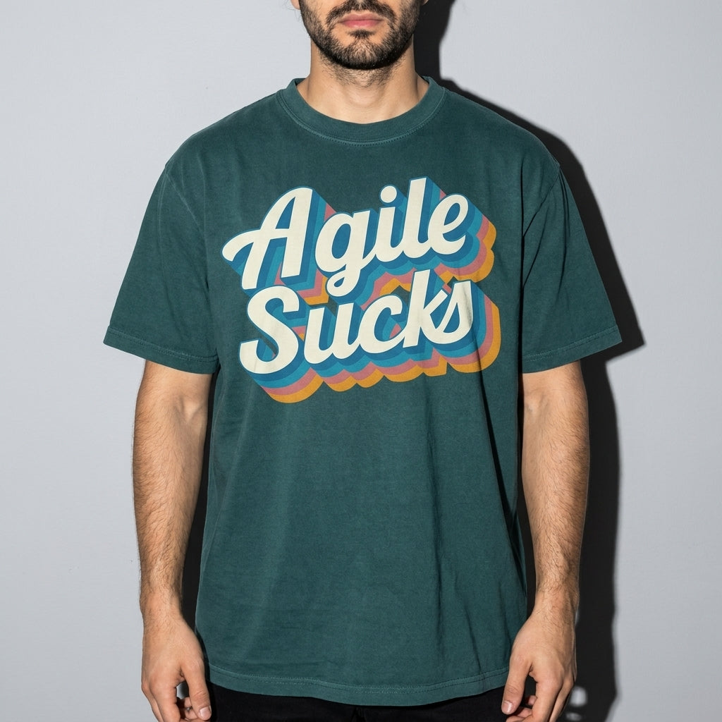 agile sucks Premium Shirt — Blue Spruce Model Zoom Hero