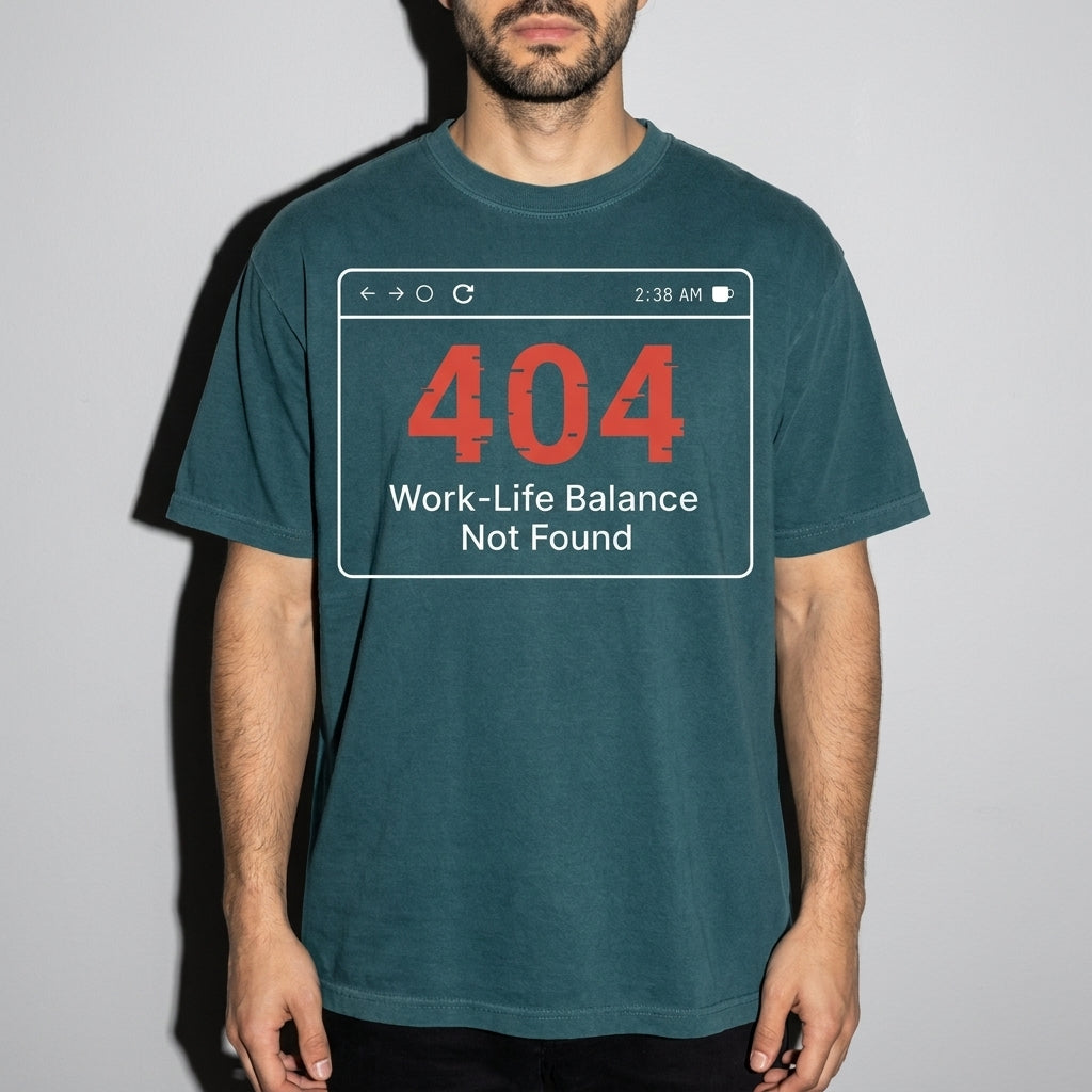 work life balance not found Premium Shirt — Blue Spruce Model Zoom Hero