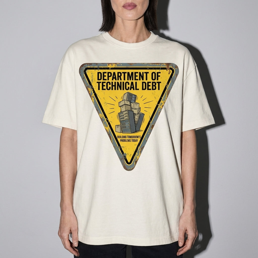 department of technical debt Premium Shirt — Ivory Model Zoom Hero