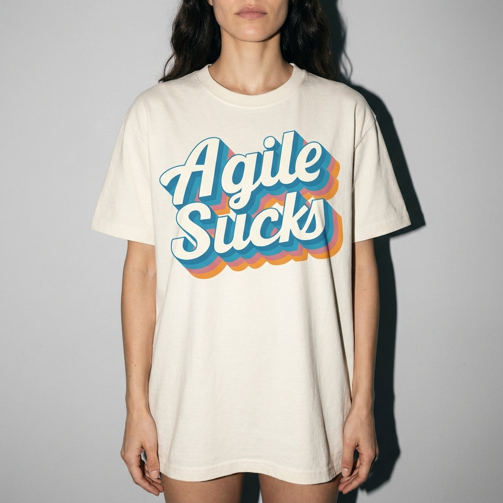 agile sucks Premium Shirt — Ivory Model Zoom Hero