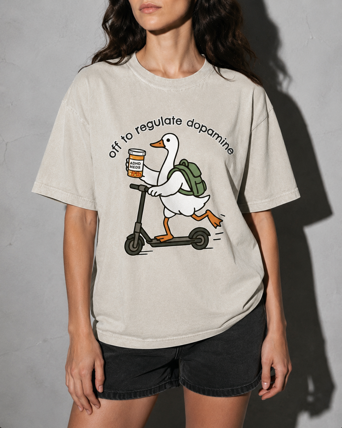 Off To Regulate Dopamine Premium Shirt — Ivory Model Zoom Hero