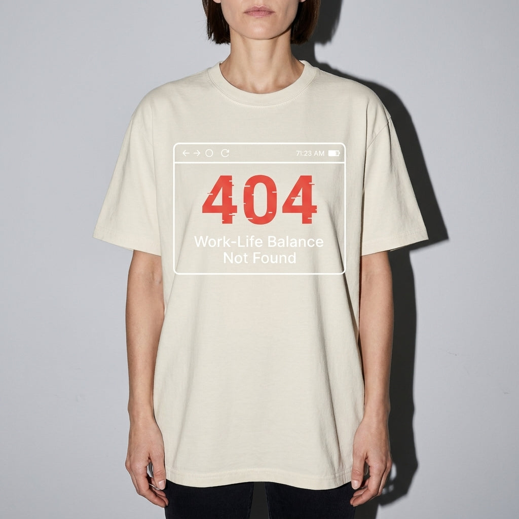 work life balance not found Premium Shirt — Ivory Model Zoom Hero