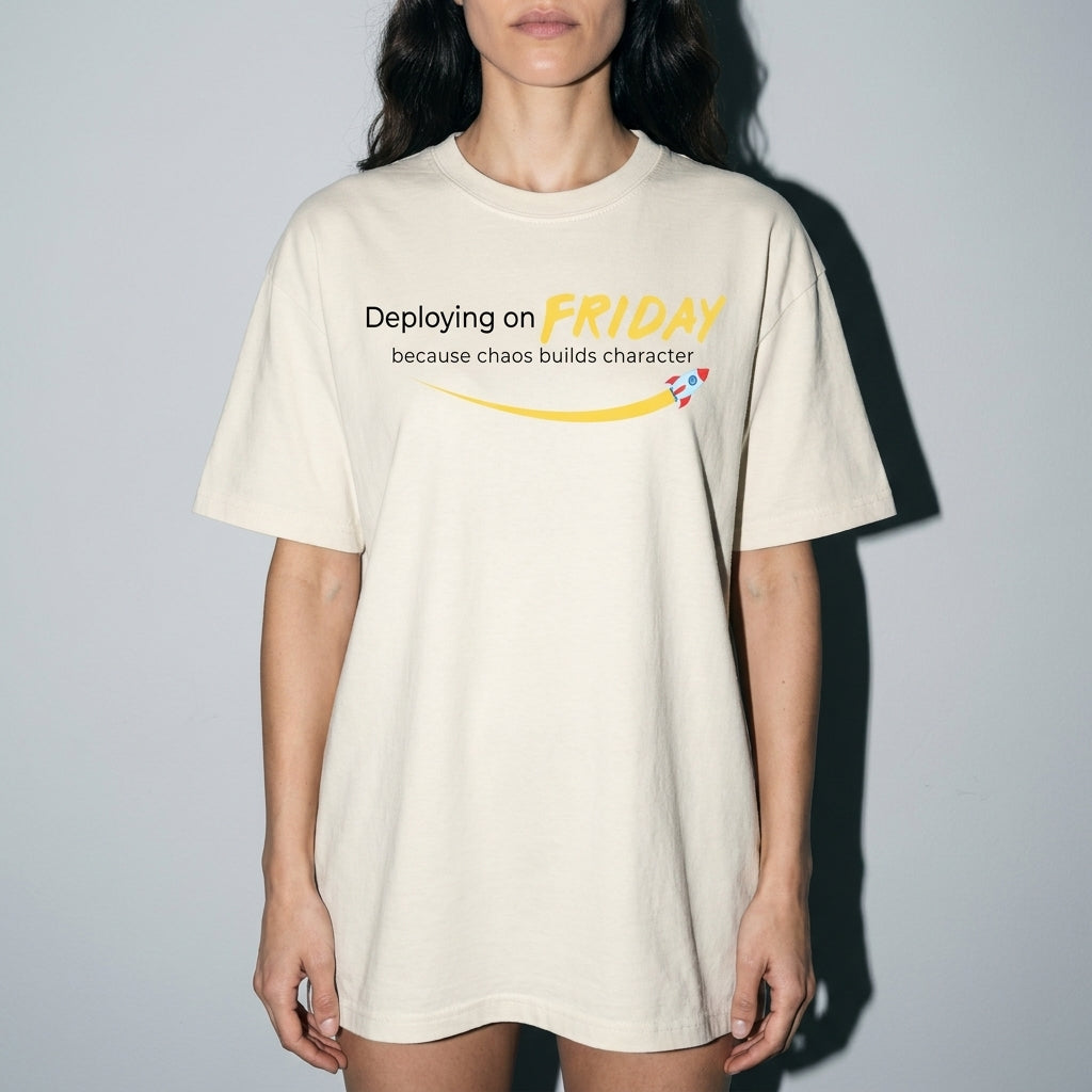 chaos builds character Premium Shirt — Ivory Model Zoom Hero