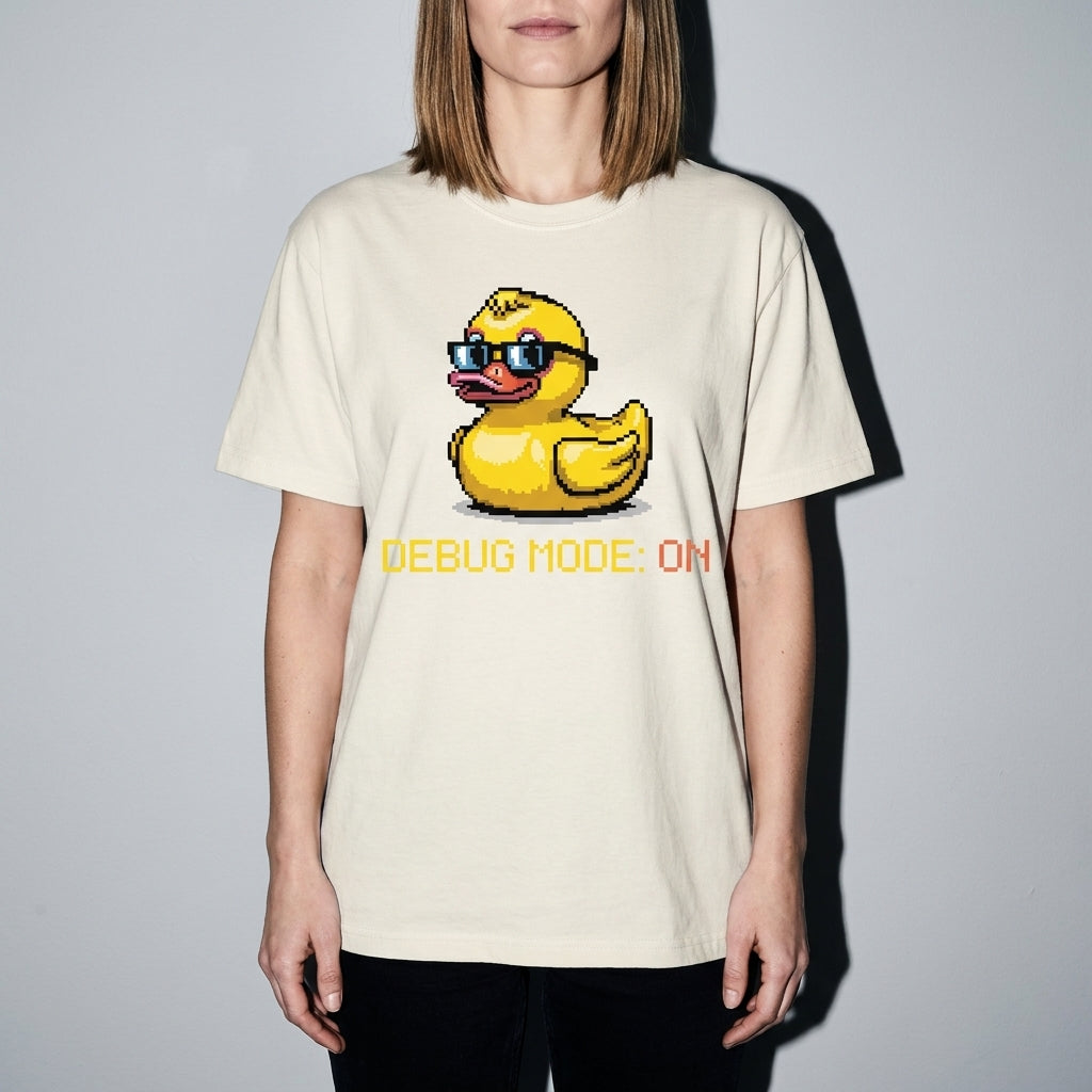 Debug mode: ON Premium Shirt — Ivory Model Zoom Hero
