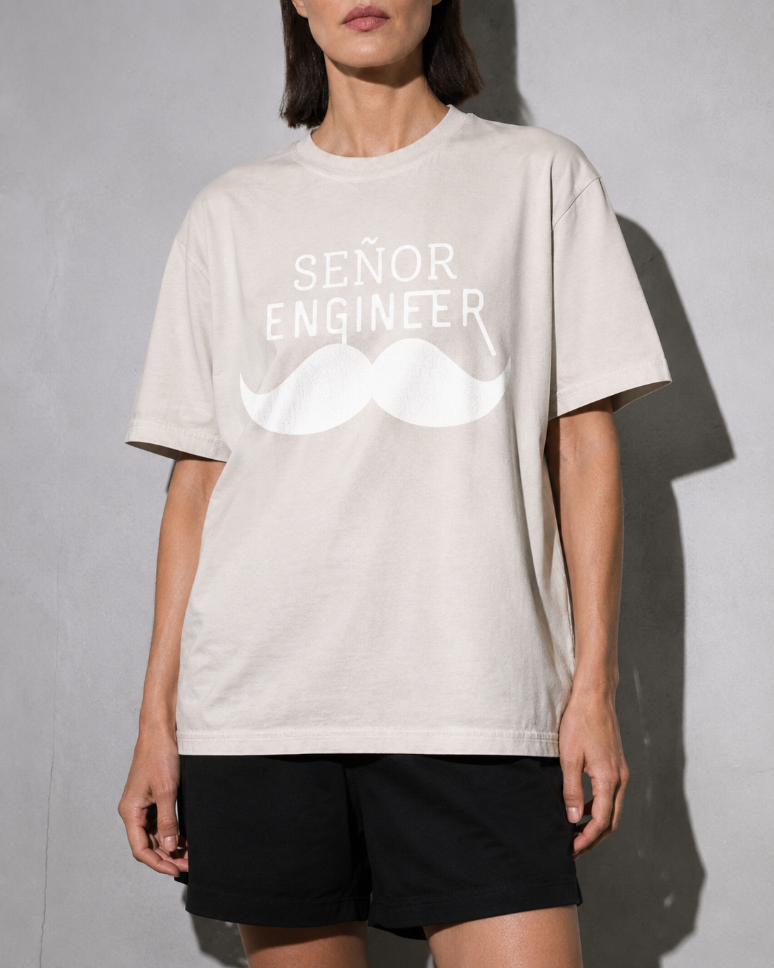 Senyor Engineer Premium Shirt — Ivory Model Zoom Hero