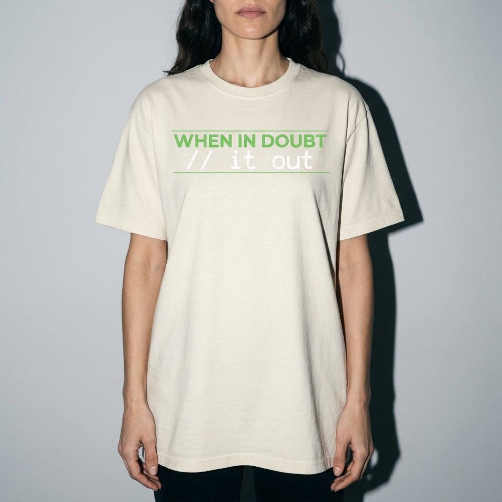comment it out Premium Shirt — Ivory Model Zoom Hero