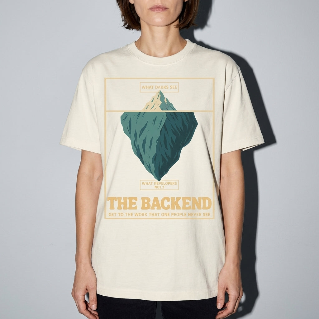 the backend iceberg Premium Shirt — Ivory Model Zoom Hero