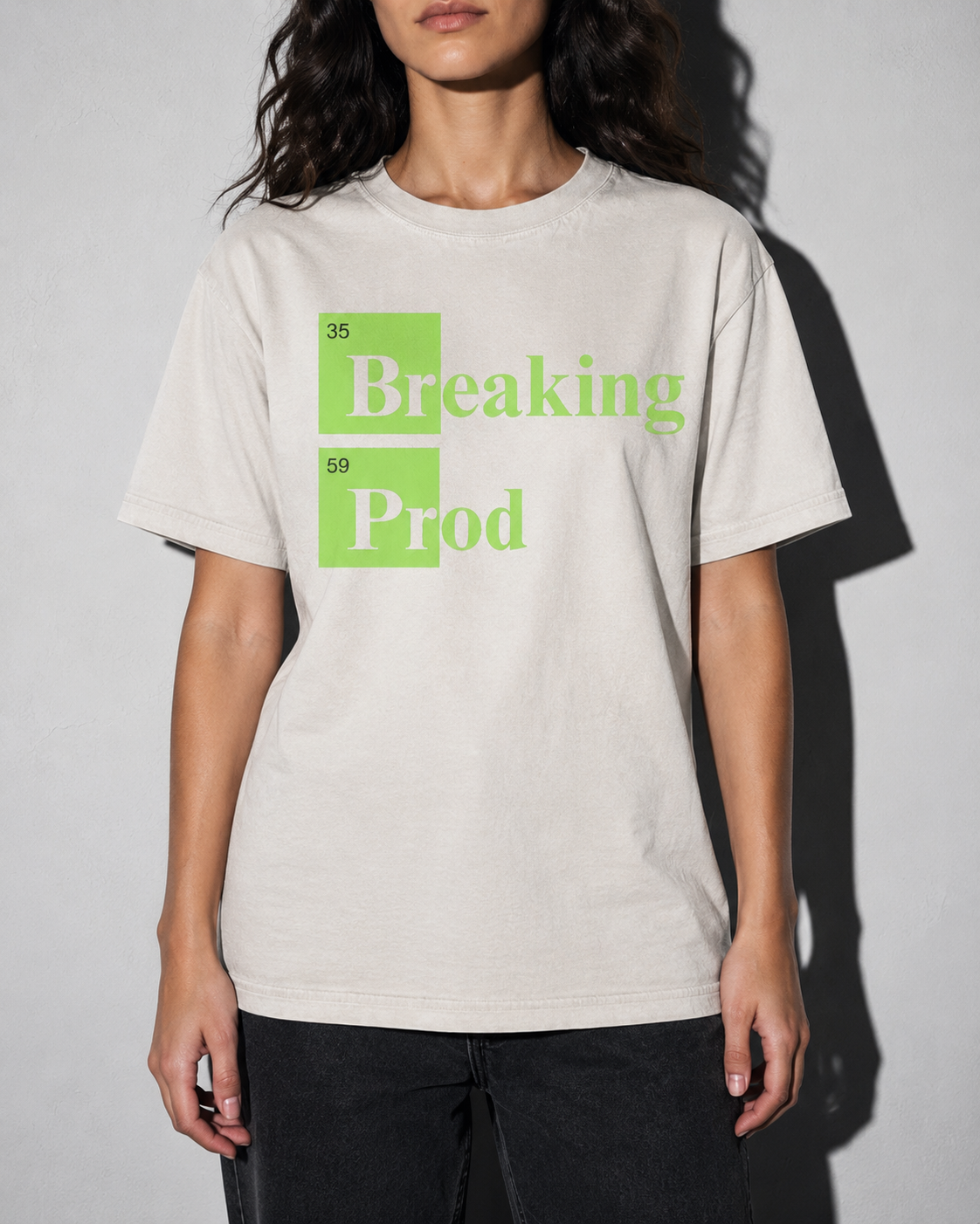 Breaking Prod Premium Shirt — Ivory Model Zoom Hero