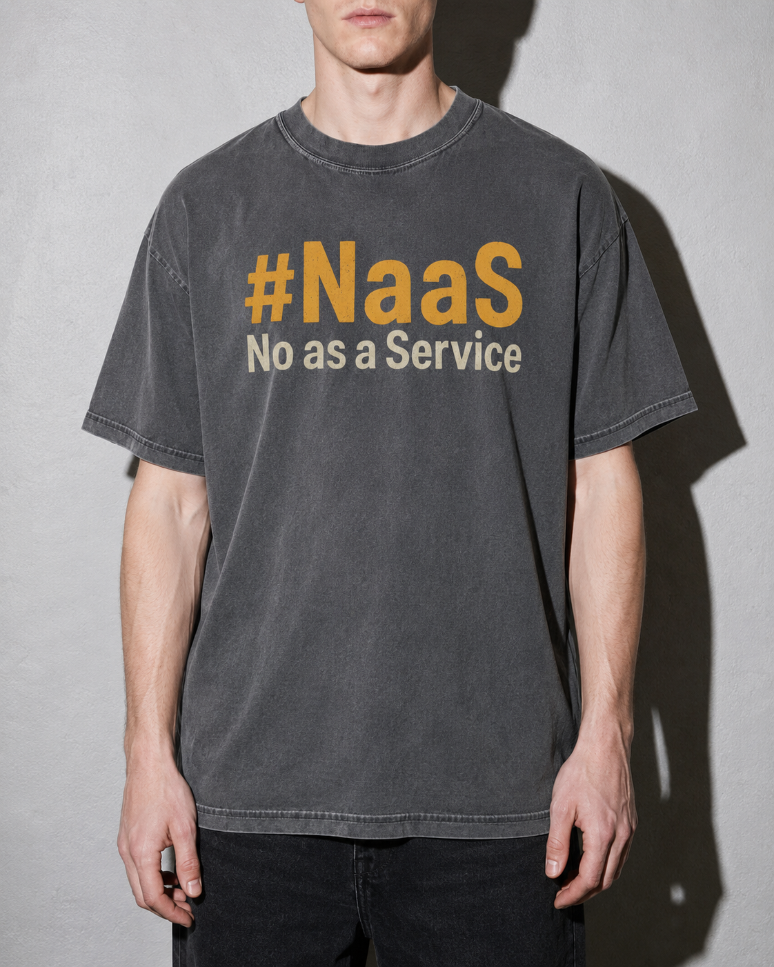 NaaS No As A Service Premium Shirt — Pepper Model Zoom Hero