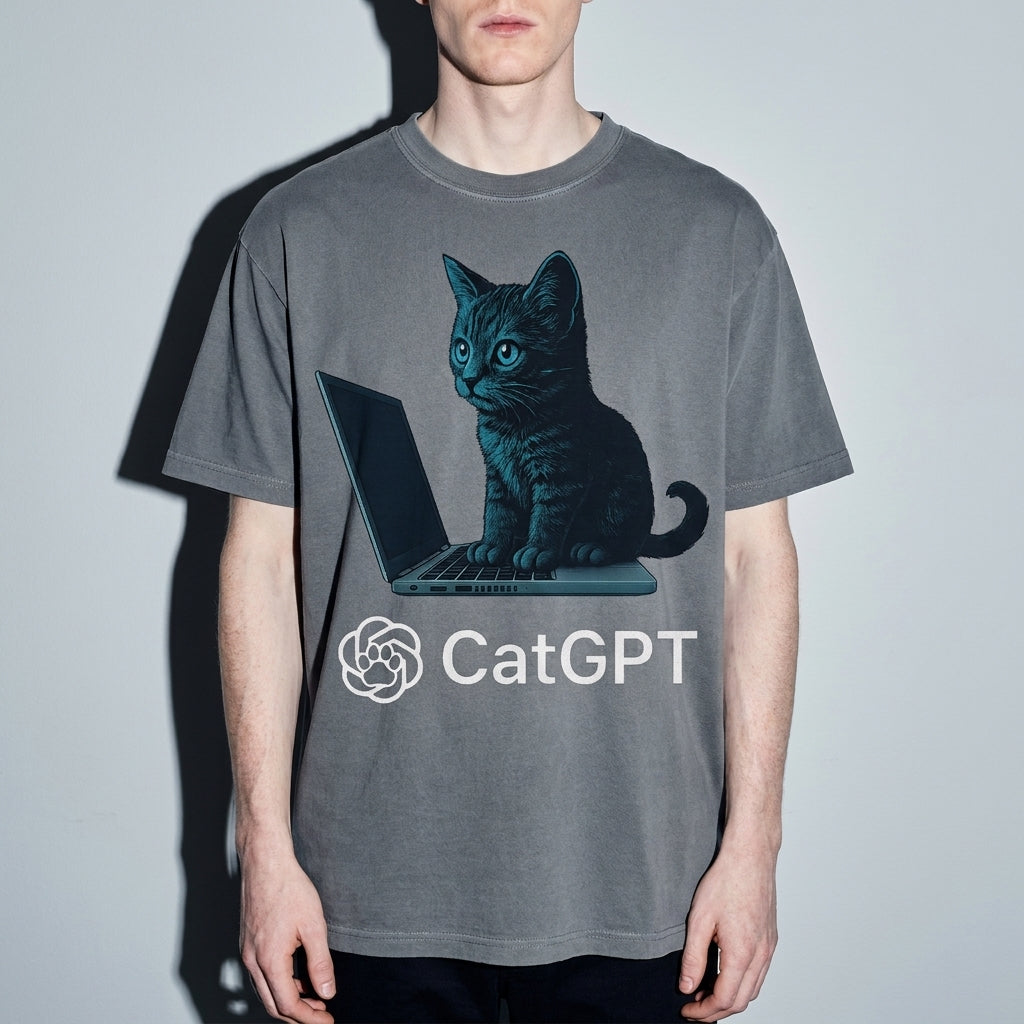 catGPT Premium Shirt — Pepper Model Zoom Hero