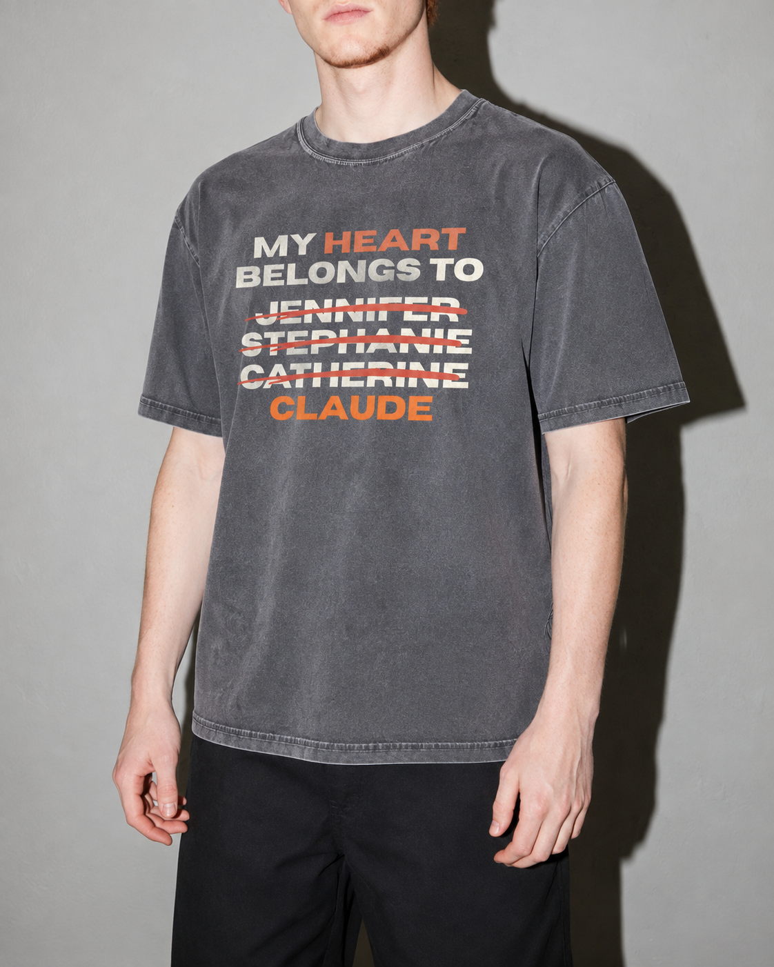 My Heart Belongs To Claude Premium Shirt — Pepper Model Zoom Hero
