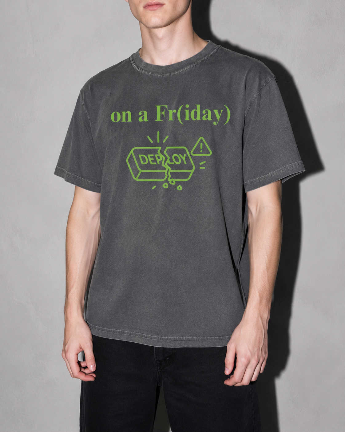 Breaking Prod on a friday Premium Shirt — Pepper Model Zoom Hero