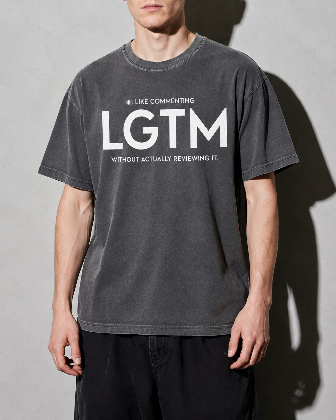 LGTM Premium Shirt — Pepper Model Zoom Hero