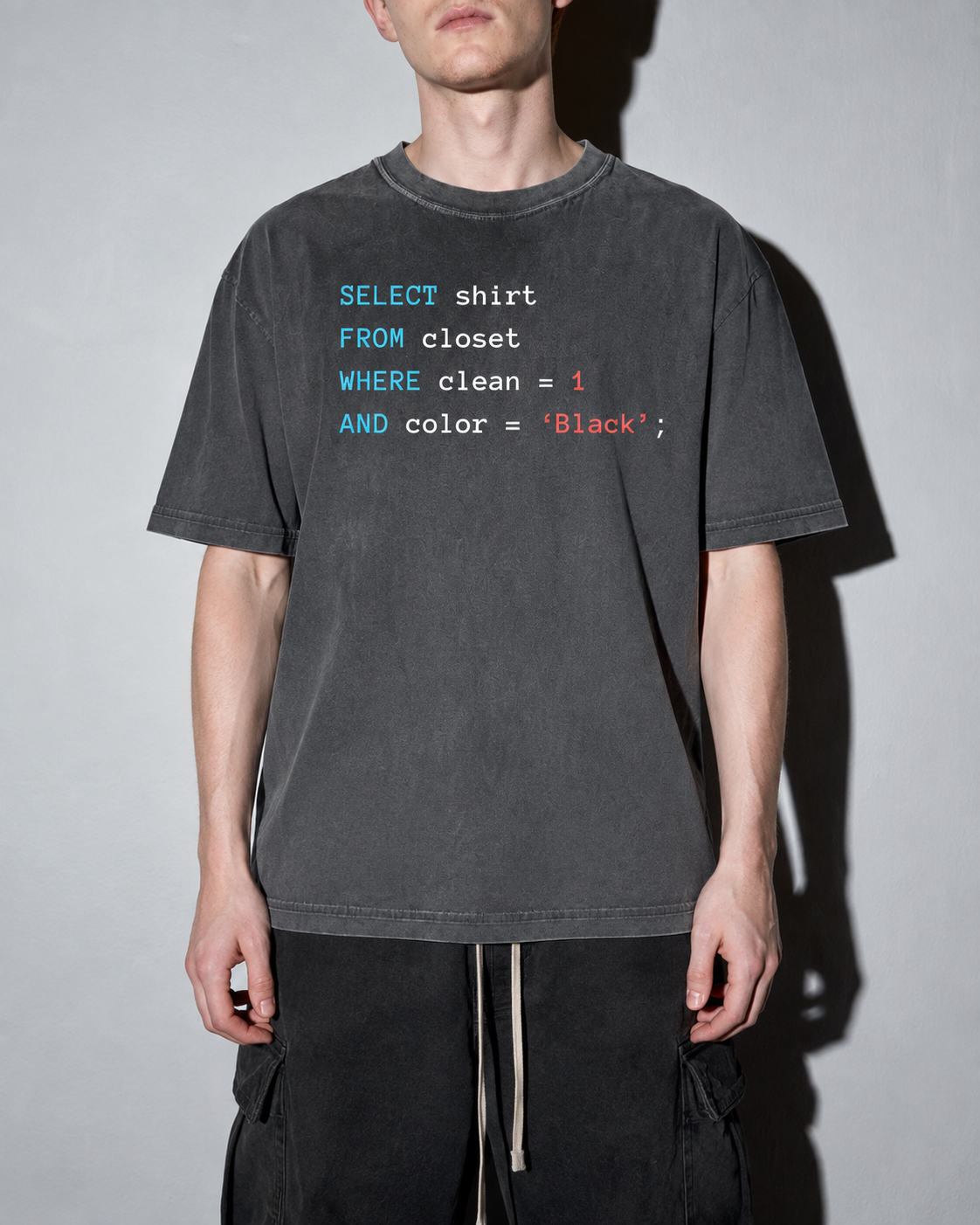 Querying my black Premium Shirt — Pepper Model Zoom Hero