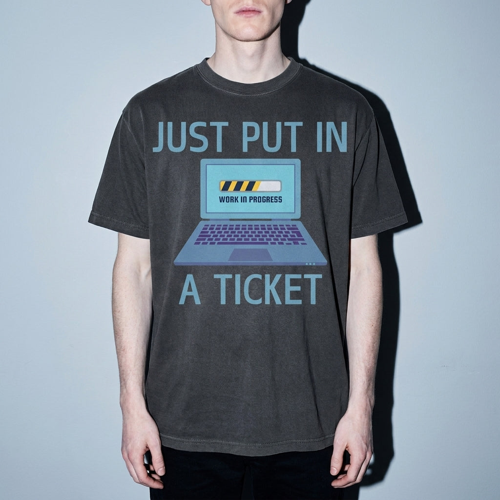 just put in a ticket Premium Shirt — Pepper Model Zoom Hero