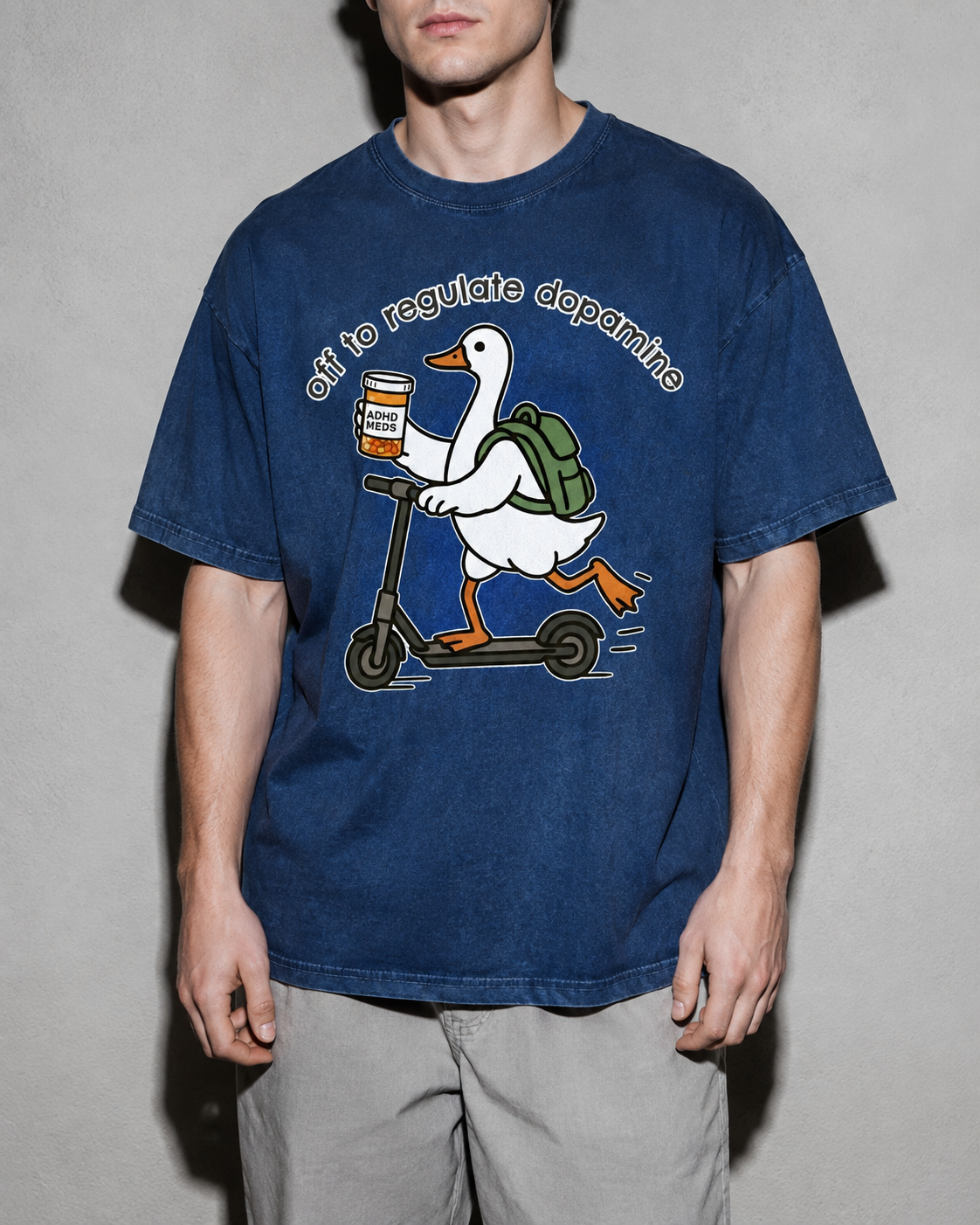 Off To Regulate Dopamine Premium Shirt — True Navy Model Zoom Hero
