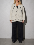 Code Culture catalog | loose-fitting-niche-design-workwear-jacket | color-apricot | zoom detail