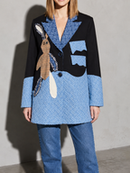 Code Culture catalog | beggar-rabbit-womens-denim-suit-jacket | color-blue | zoom detail