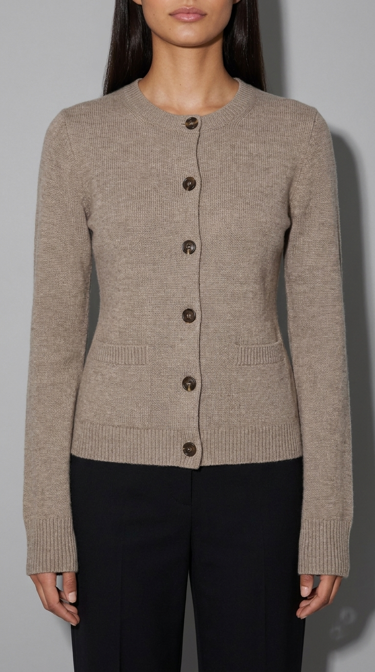 Code Culture catalog | cardigan-lazy-yong-style-button-sweater-cardigan | khaki | zoom detail