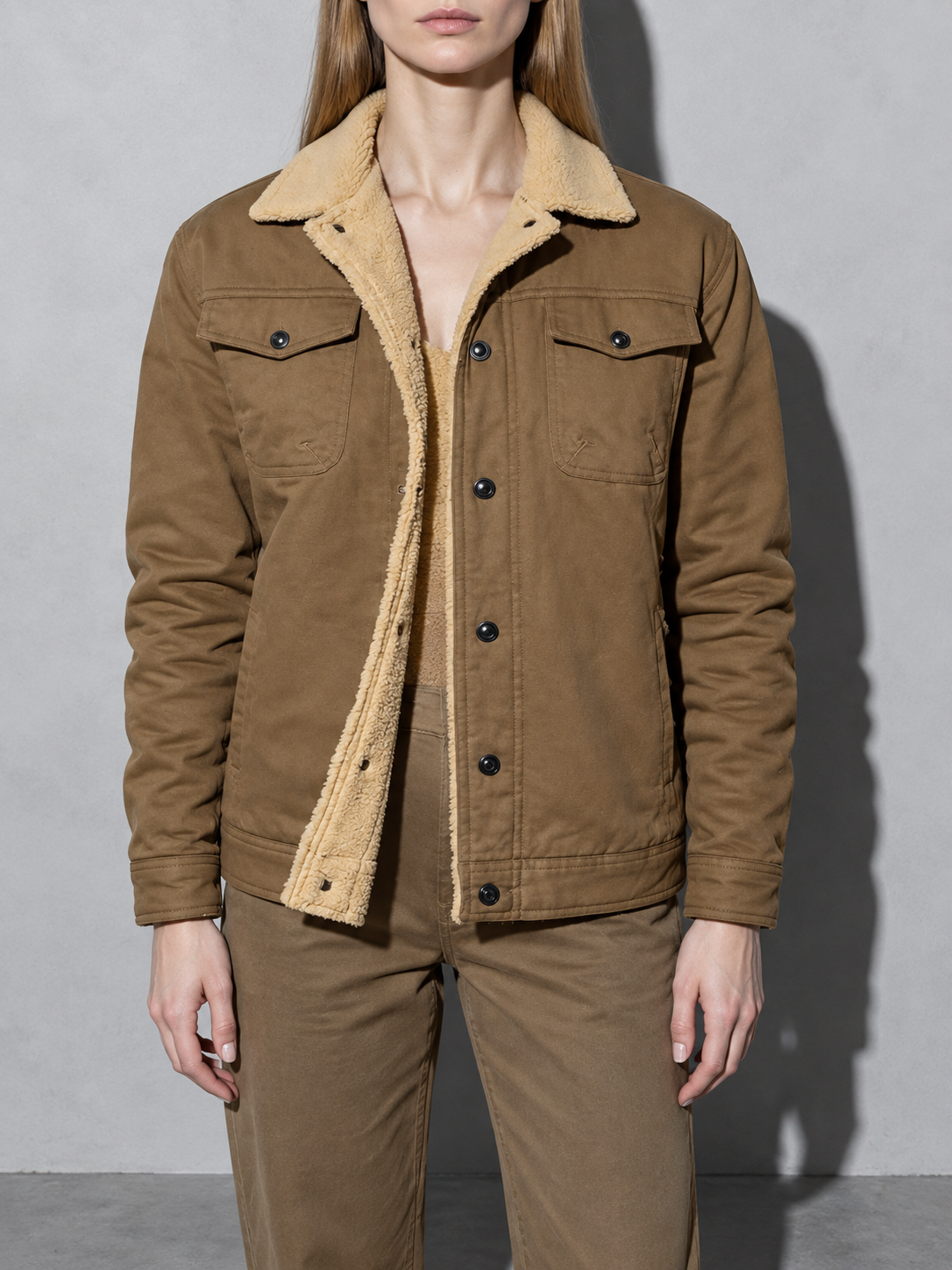 Code Culture catalog | workwear-casual-jacket-mens-coat | color-khaki | zoom detail