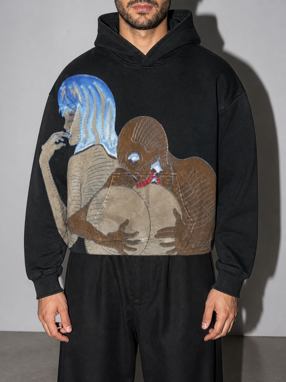 Code Culture catalog | casual-letter-explosion-print-hoodie-men-harajuku-vintage | tmw4937 | zoom detail