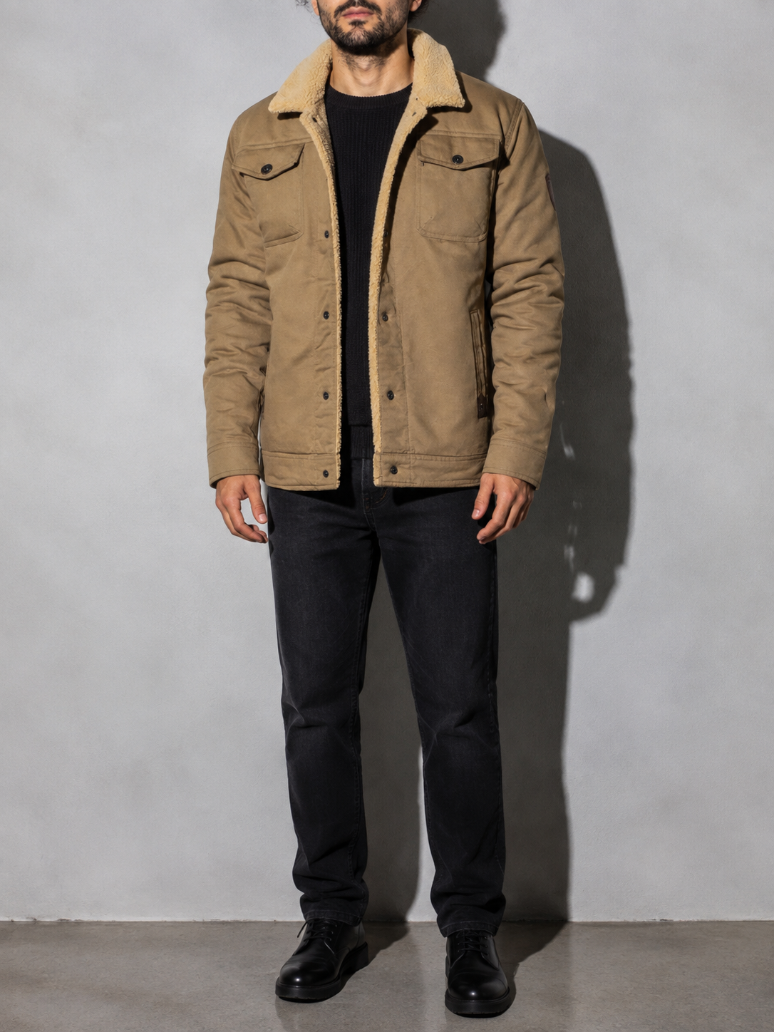 Code Culture catalog | workwear-casual-jacket-mens-coat | color-camel | zoom detail