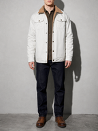 Code Culture catalog | workwear-casual-jacket-mens-coat | color-gray-white | zoom detail