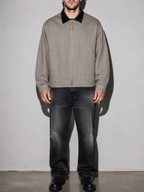 Code Culture catalog | mens-washed-corduroy-collar-stitching-workwear-jacket | color-light-brown | zoom detail