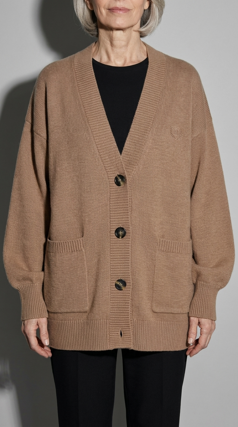 Code Culture catalog | sweater-coat-cardigan | camel | zoom detail