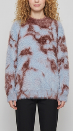 Code Culture catalog | retro-atmosphere-design-loose-sweater-sweater | purple | zoom detail
