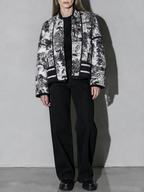 Code Culture catalog | printed-double-pocket-embellished-cotton-jacket | color-black | zoom detail