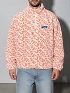 Code Culture catalog | oversized-stand-collar-jacket-lamb-fleece-sweater-fleece-top | 3518pink | zoom detail