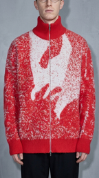 Code Culture catalog | sweater-sweater-loose-and-idle-plush-coat | red | zoom detail