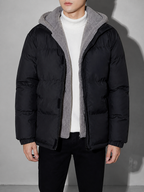 Code Culture catalog | polar-fleece-short-warm-fleece-cotton-jacket-winter | black | zoom detail