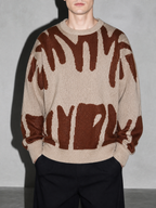 Code Culture catalog | mens-round-neck-sweater-sweater | khaki | zoom detail