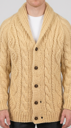 Code Culture catalog | button-rope-cardigan | khaki-yellow | zoom detail