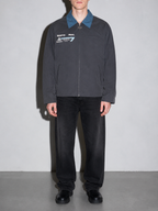 Code Culture catalog | american-street-letter-printed-workwear-jacket | color-gray | zoom detail