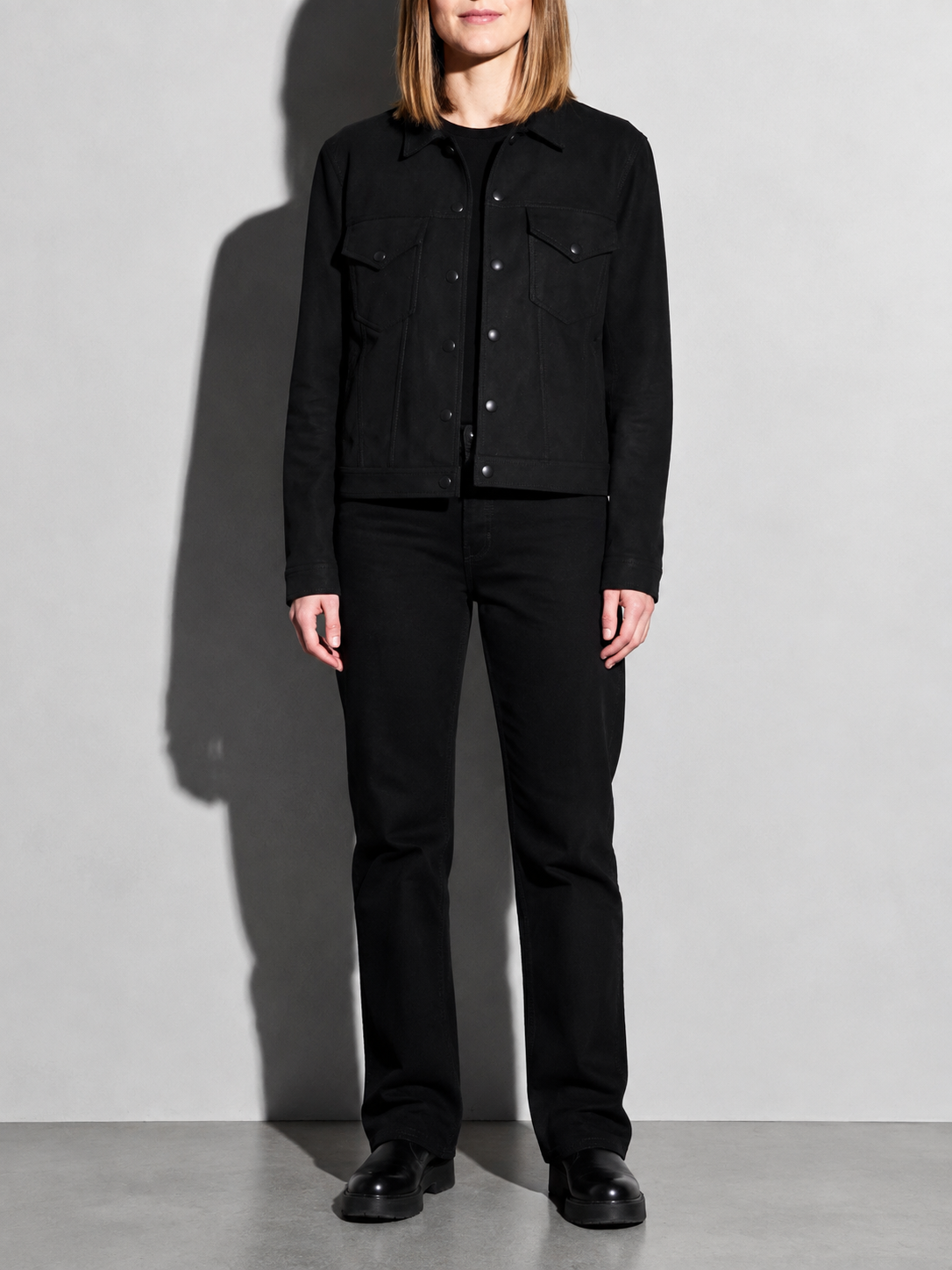 Code Culture catalog | retro-vintage-workwear-casual-jacket | color-black | zoom detail