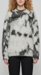 Code Culture catalog | retro-atmosphere-design-loose-sweater-sweater | light-gray | zoom detail