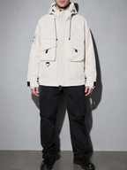 Code Culture catalog | mens-outdoor-workwear-versatile-casual-windbreaker-jacket | color-apricot | zoom detail