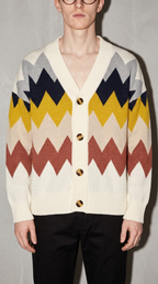 Code Culture catalog | diamond-sweater-knit-cardigan | white | zoom detail