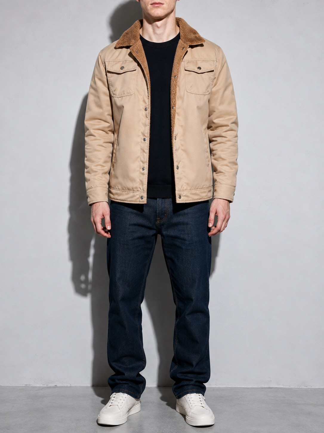 Code Culture catalog | workwear-casual-jacket-mens-coat | color-khaki2 | zoom detail