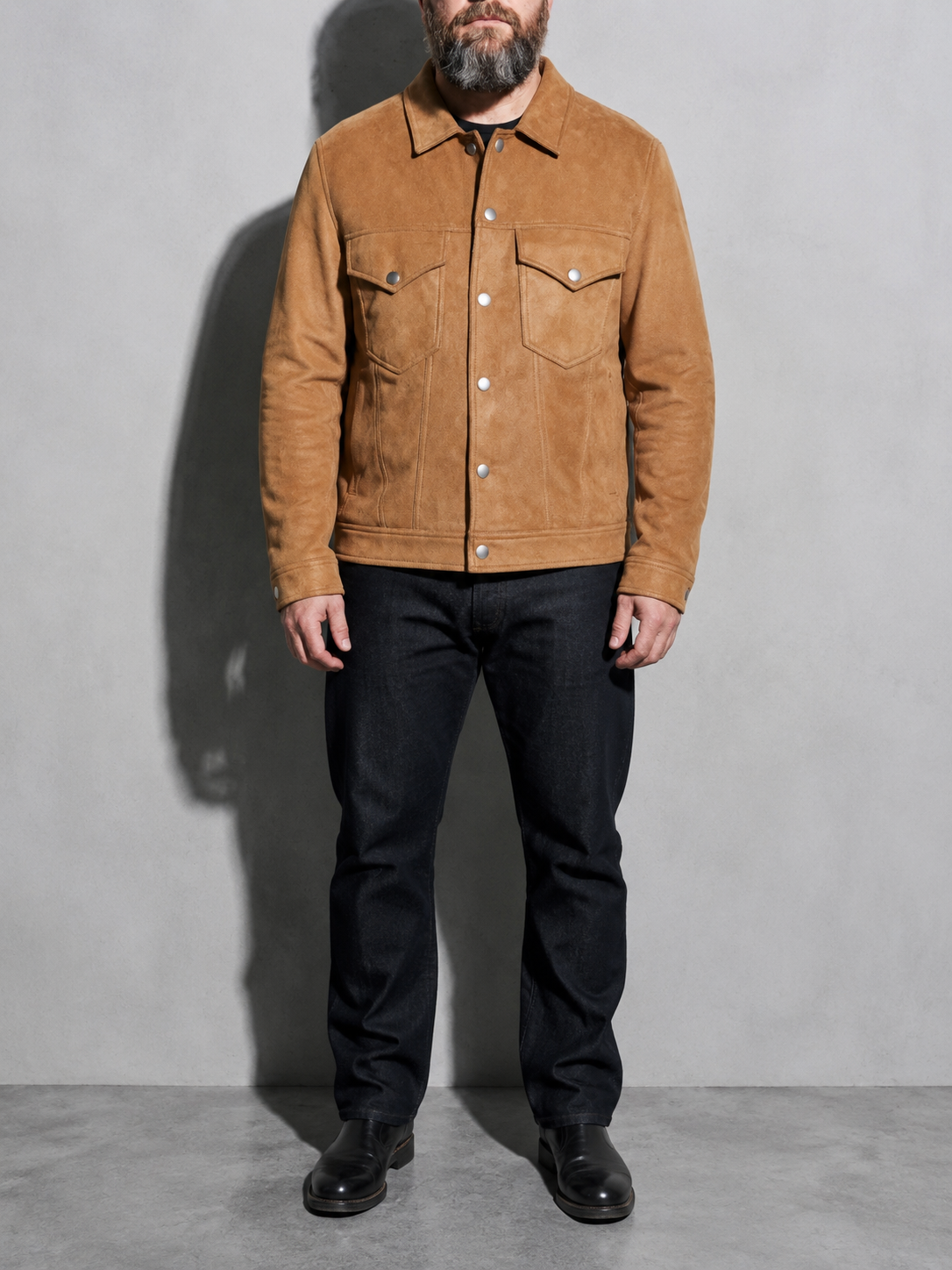 Code Culture catalog | retro-vintage-workwear-casual-jacket | color-camel-color | zoom detail