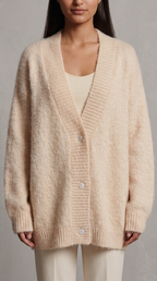 Code Culture catalog | gentle-wind-sweater-cardigan | apricot | zoom detail