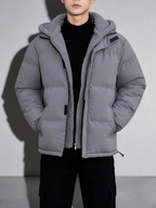 Code Culture catalog | polar-fleece-short-warm-fleece-cotton-jacket-winter | gray | zoom detail