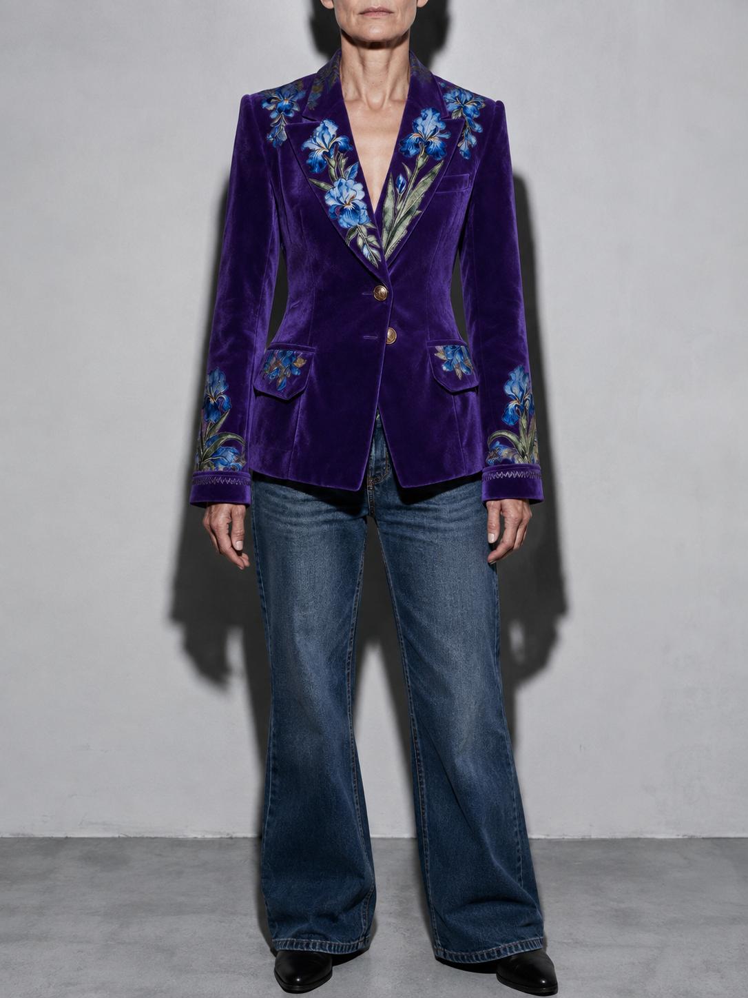 Code Culture catalog | elegant-retro-style-womens-suit-jacket | color-3style | zoom detail