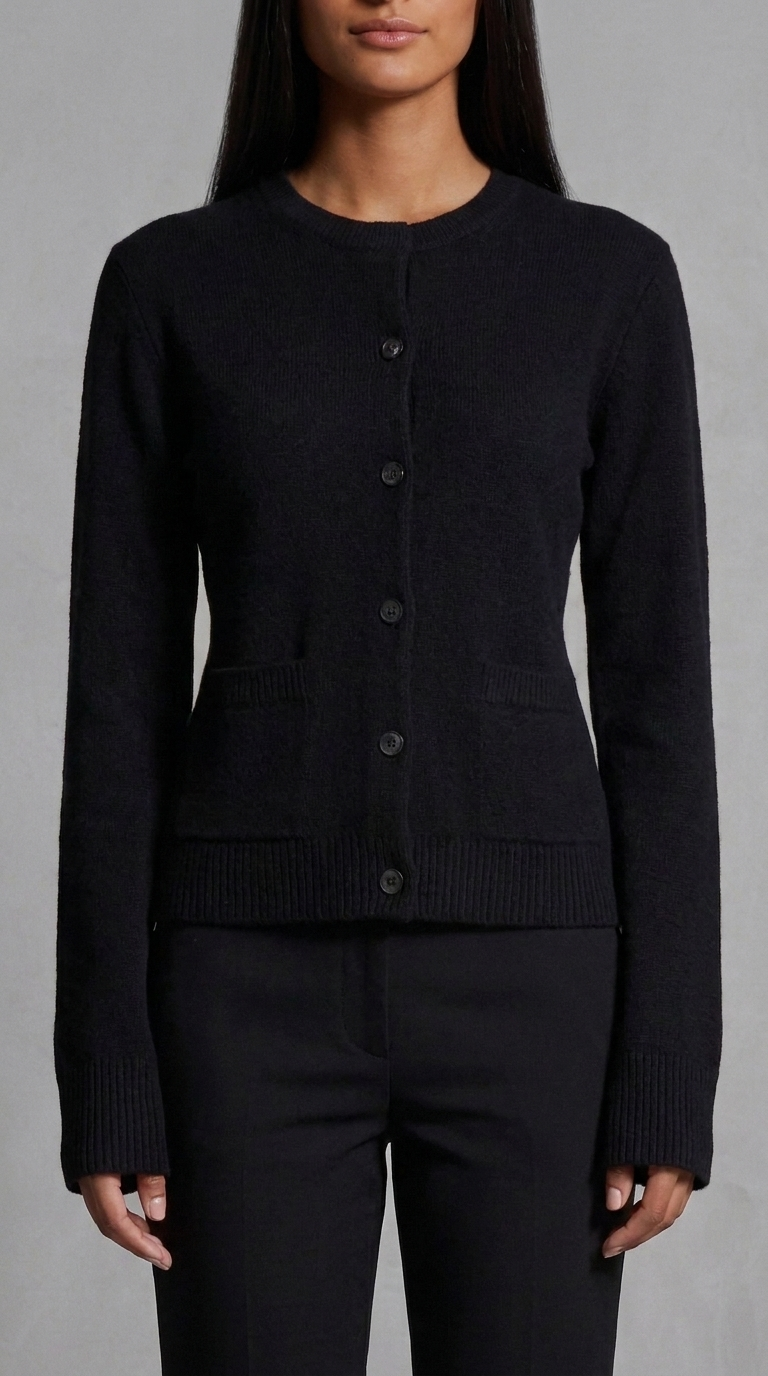 Code Culture catalog | cardigan-lazy-yong-style-button-sweater-cardigan | black | zoom detail