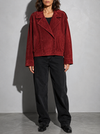 Code Culture catalog | new-autumnwinter-suede-jacket-for-women | color-brick-red | zoom detail